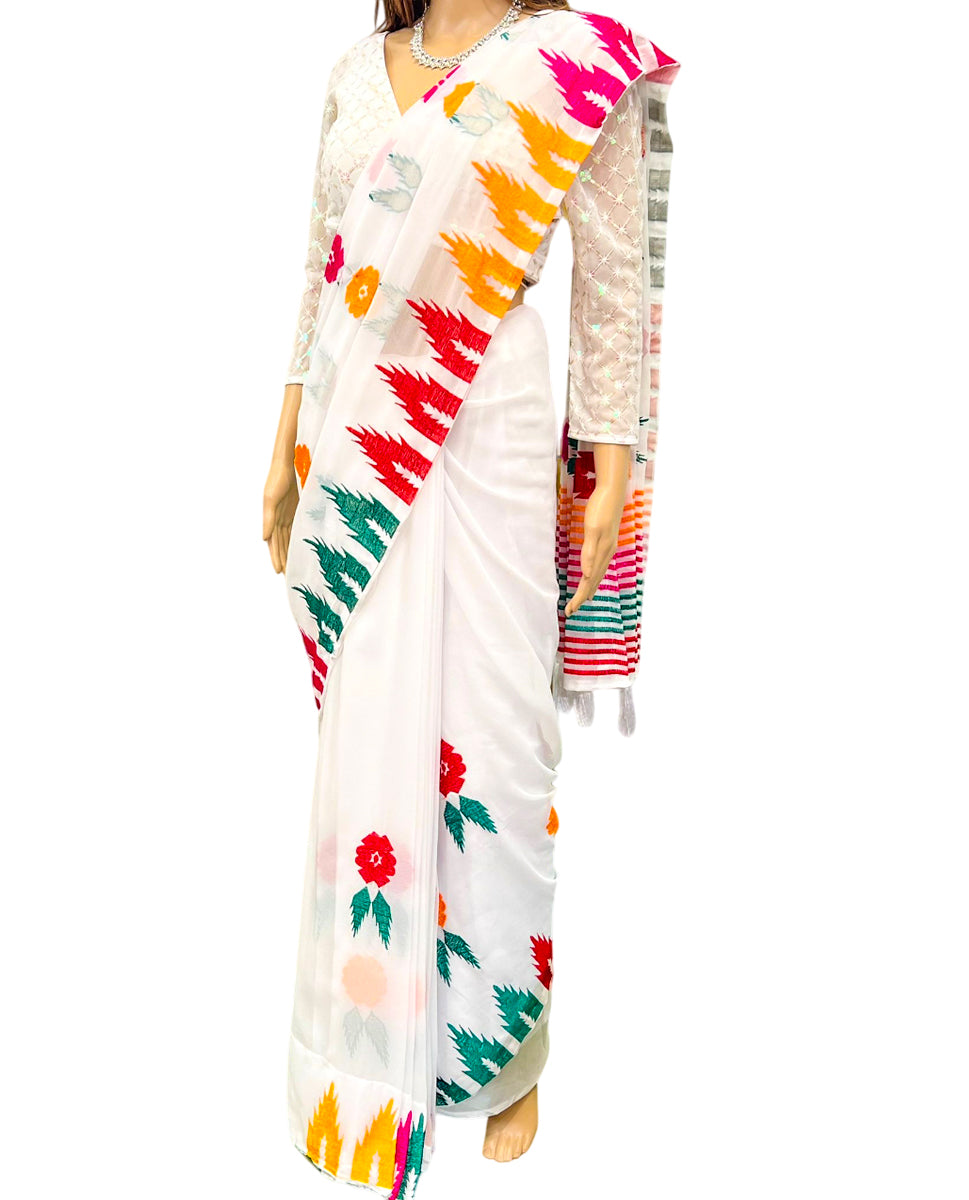 Dhaka Saree | Embroidery | 5 Colors